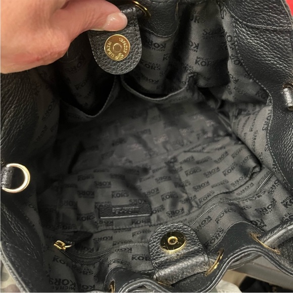 2 Michael Kors Ring Tote Leather Bags- 1 Black and 1 Brown Leather NWT - Picture 5 of 16